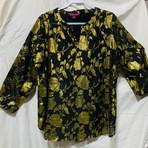 Jessica London Blouse (Black/gold) size 22